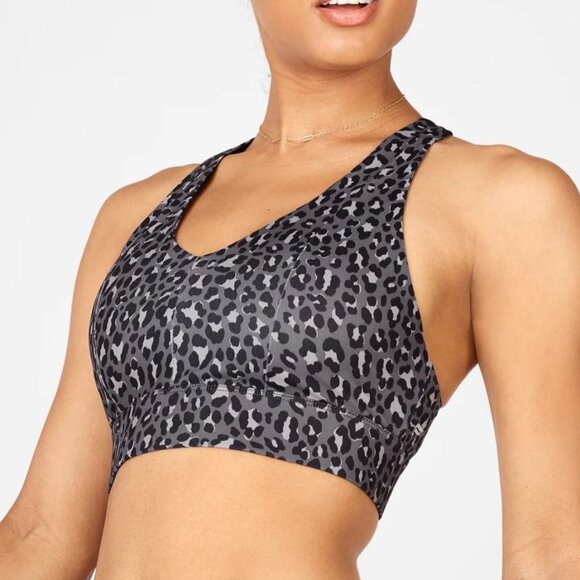 Fabletics Leopard On the Go Midi Sports Bra XS - Picture 3 of 4
